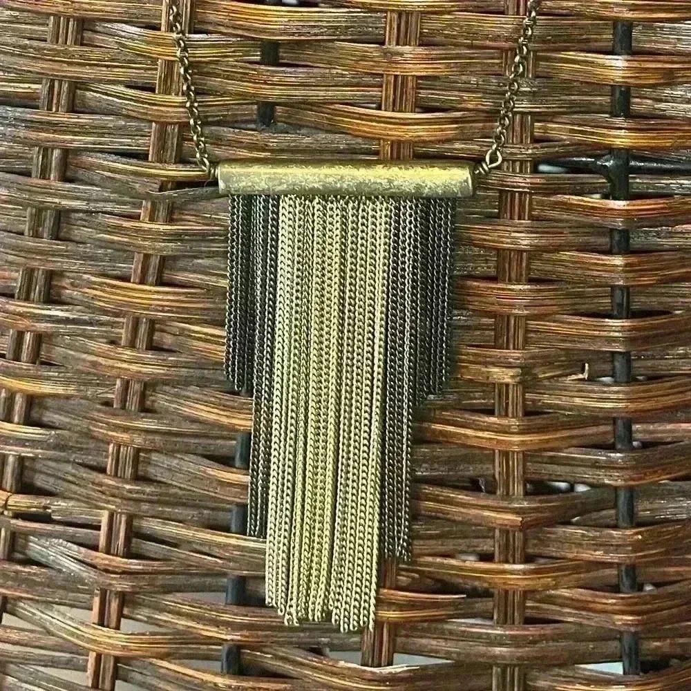 Madewell 1937 bronze long statement necklace